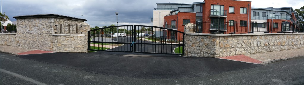 Fire brigade access gates to Wycham Place