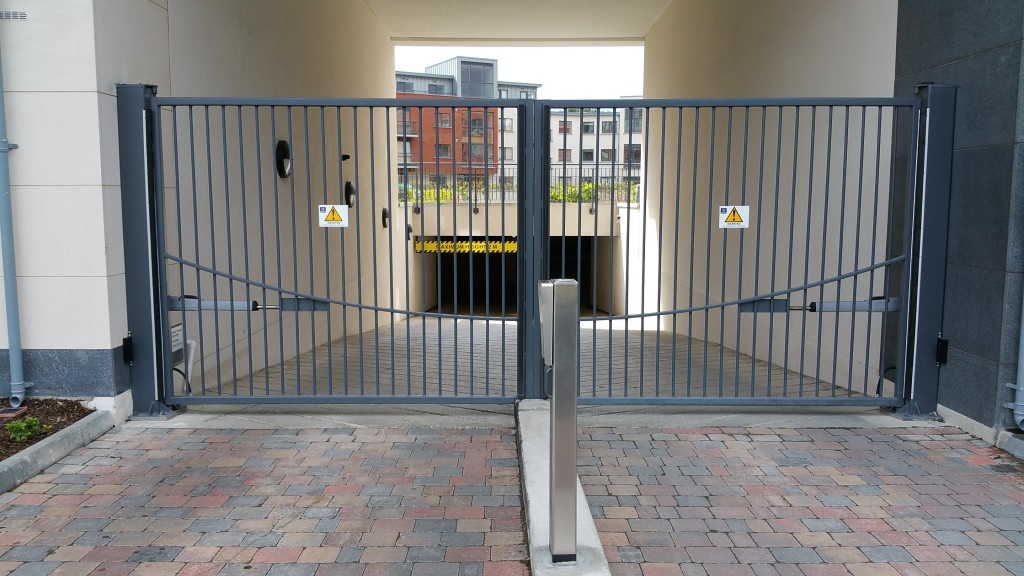 Automatic gate access to underground car park